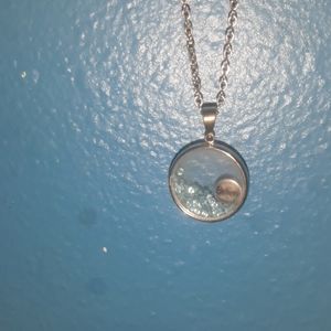 Necklace blue believe